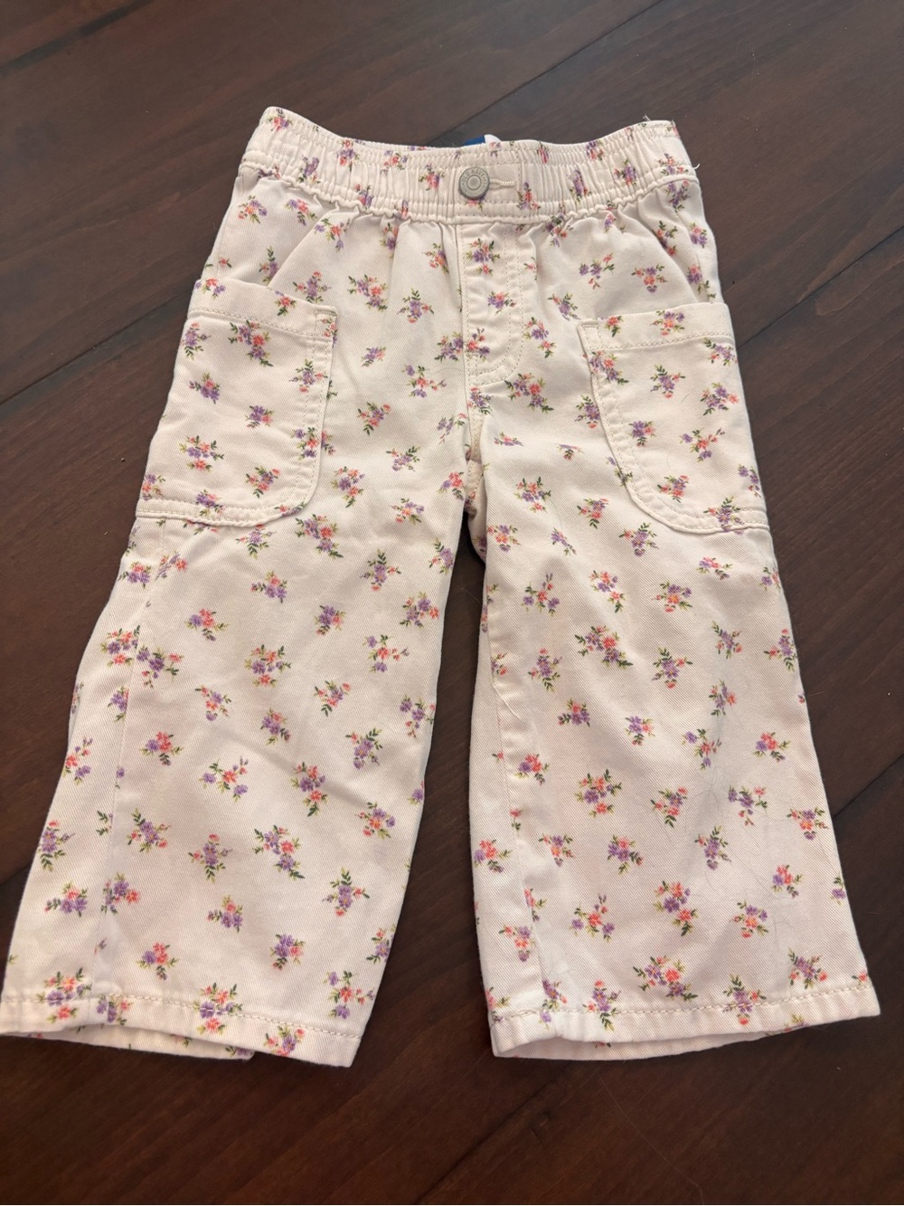 Old Navy Floral Wide Leg Jeans